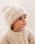 Natural Garter Stitch Beanie