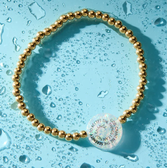 Gold Serenity Prayer Bracelet
