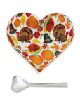 Happy Thanksgivinng Heart Dish w/ Spoon