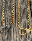 Chunky Rolo Chain w/ Large Pave Clasp