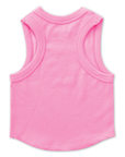 Rose Cropped Ribbed Racerback Tank
