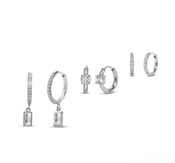 Hoop Hoop Hooray! Anacapri Clear Silver