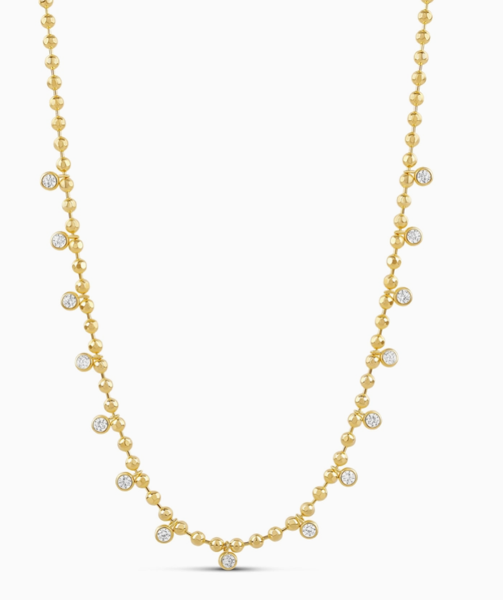 Spark Bezel Drip Necklace
