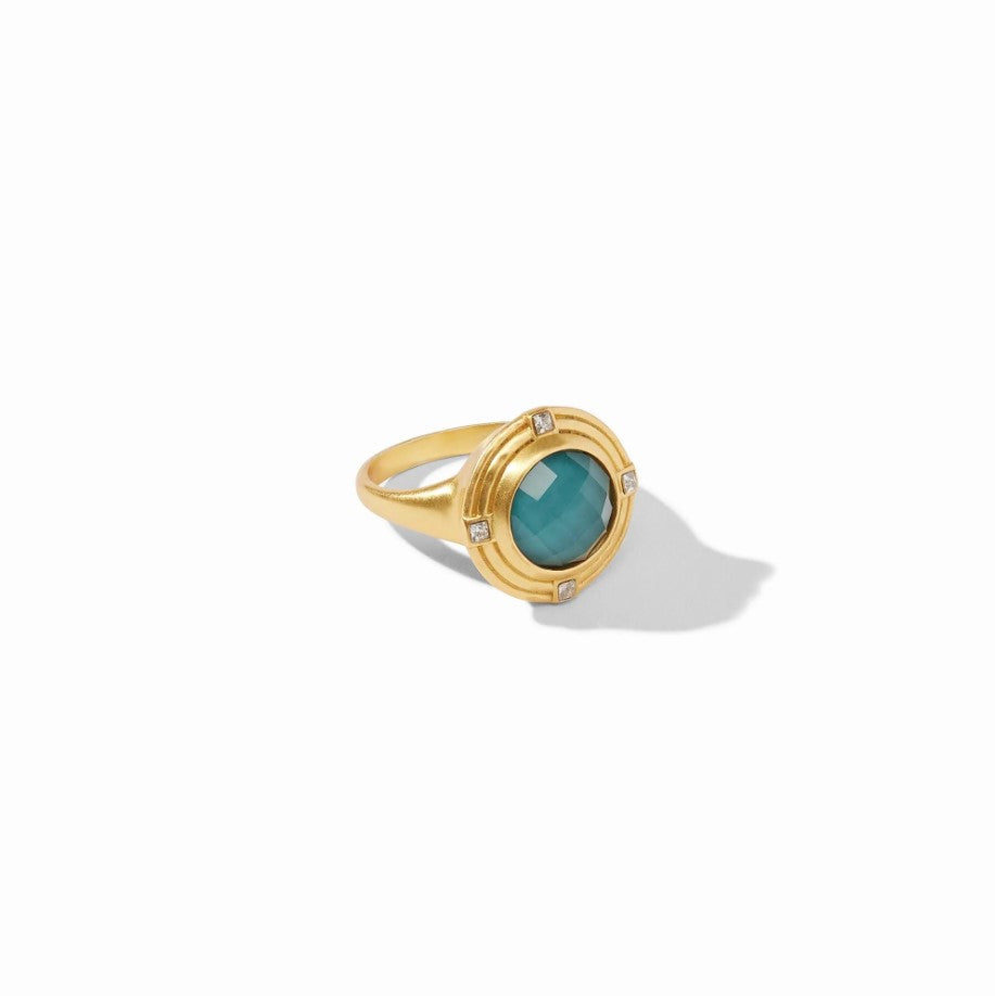 Astor Ring - Iridescent Peacock Blue