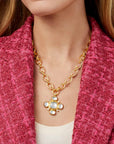 Tudor Statement Necklack - Peacock Blue