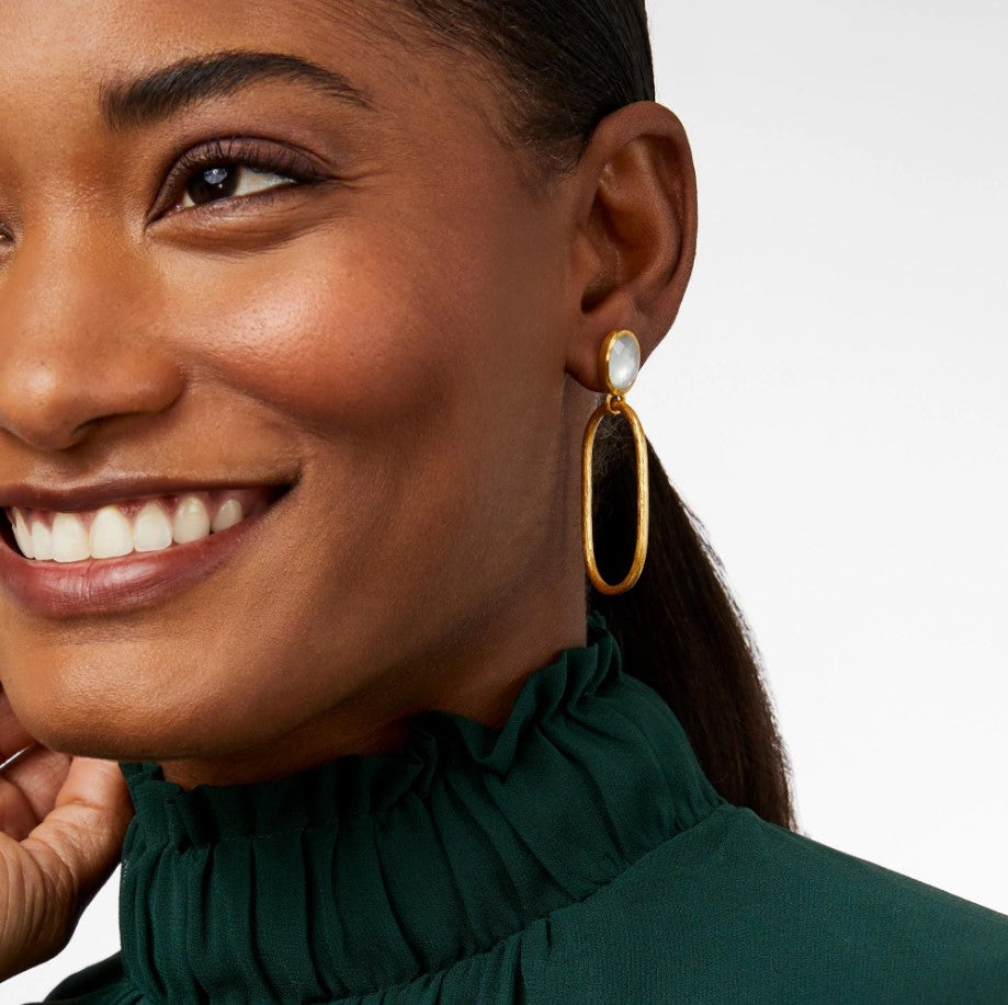 Ivy Statement Earring - Peacock Blue