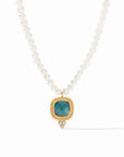 Tudor Delicate Necklace - Peacock Blue