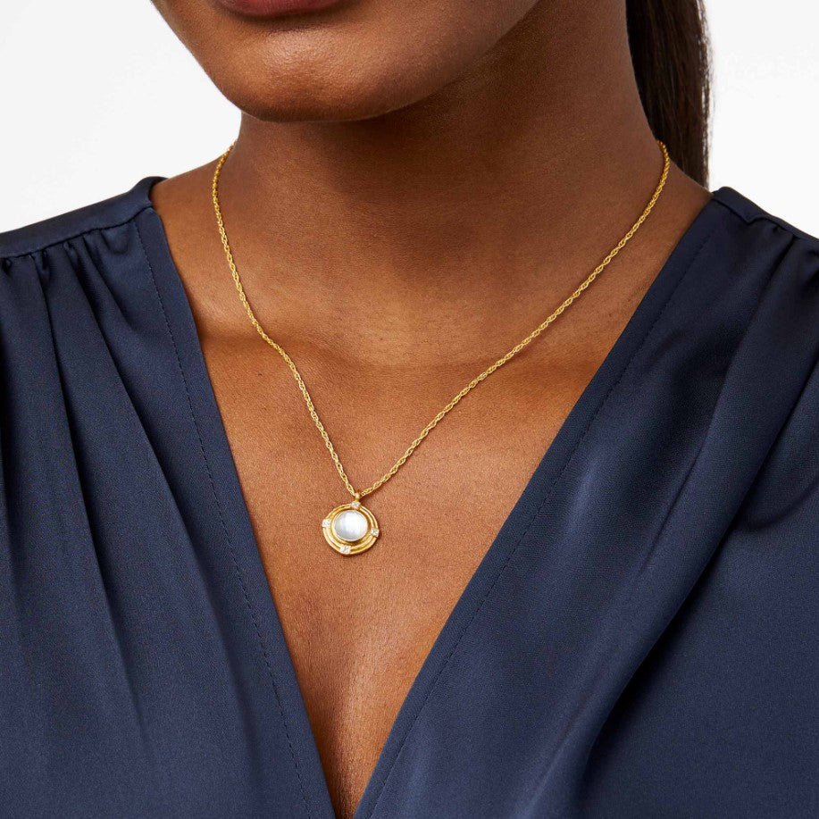 Astor Solitaire Necklace - Clear Crystal