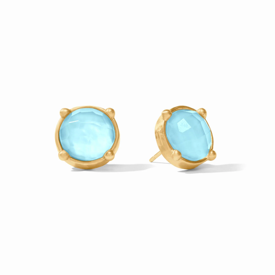 Honey Stud - Iridescent Capri Blue