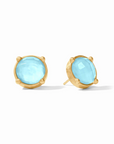 Honey Stud - Iridescent Capri Blue