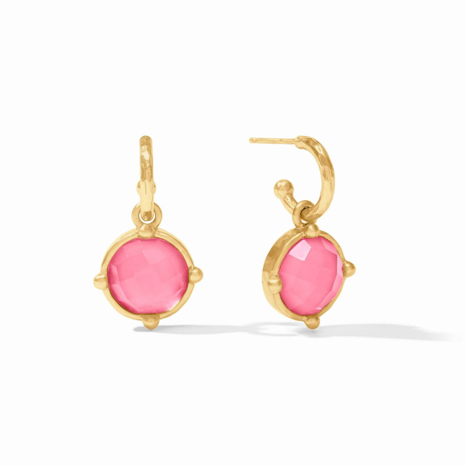 Honeybee Hoop & Charm - Peony Pink