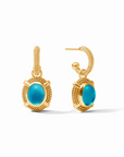 Cabochon Hoop Earring - London Blue