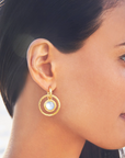 Astor Charm Earring Chalcedony Blue