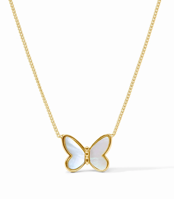Gold Papillion Delicate Pearl Necklace