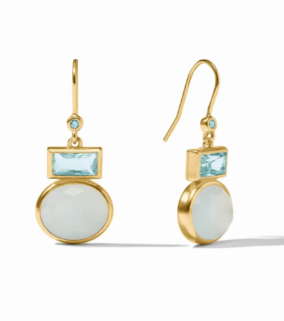 Gold Jolie Midi Aquamarine Earring