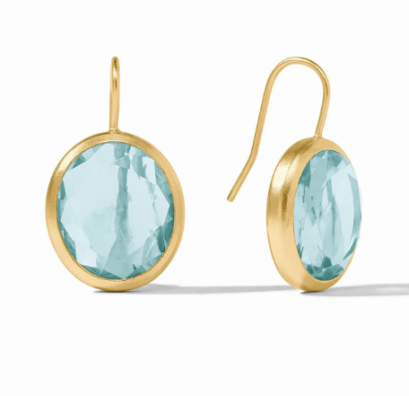 Gold Laguna Stone Aquamarine Earring