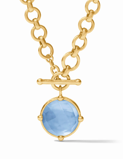 Gold Honeybee Demi Necklace - Blue