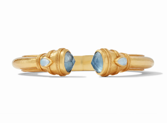 Gold Cannes Demi Cuff - Chalcedony