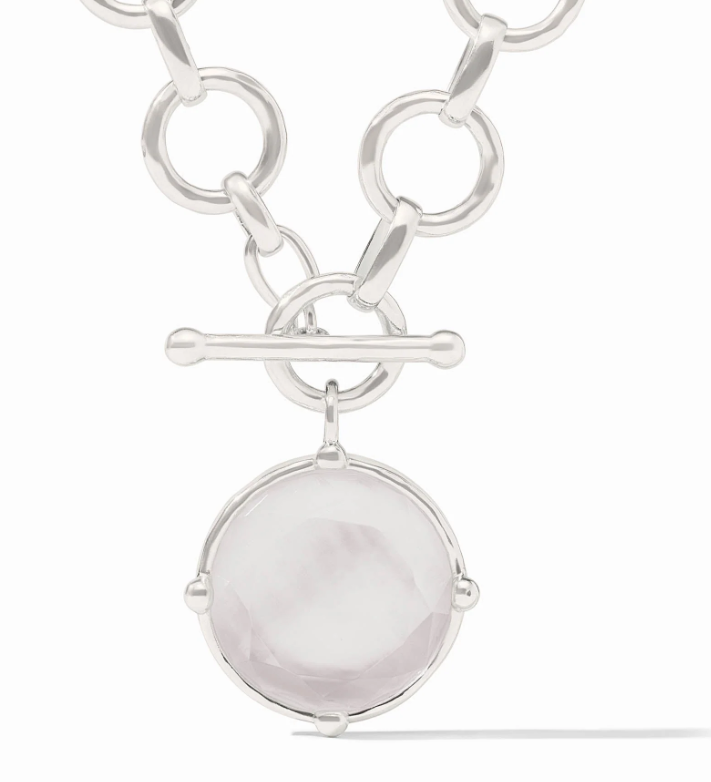 Honeybee Statement Neck - Silver/Clear