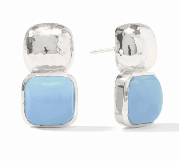 Catalina Earring - Chalcedony Blue