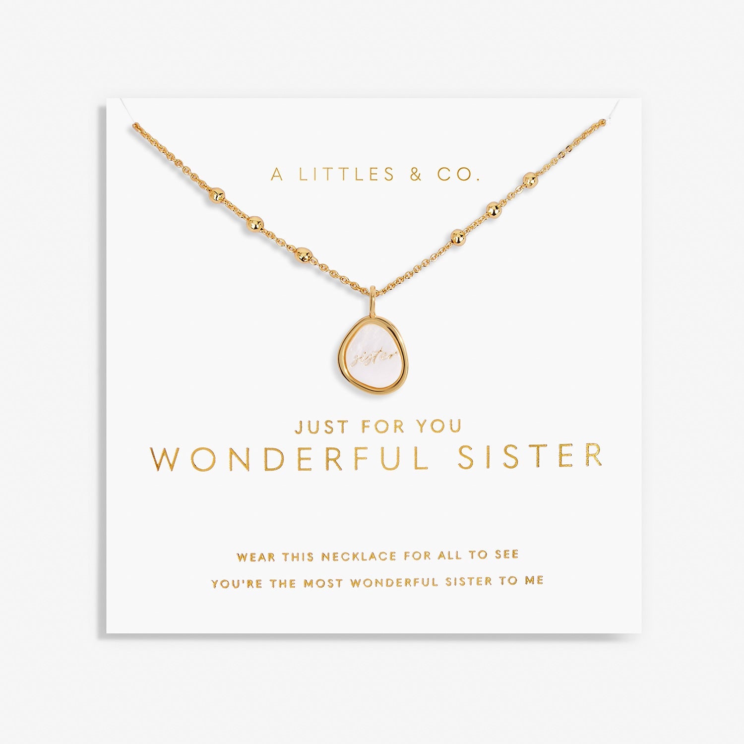 Just For You Wonderful Sister Necklace