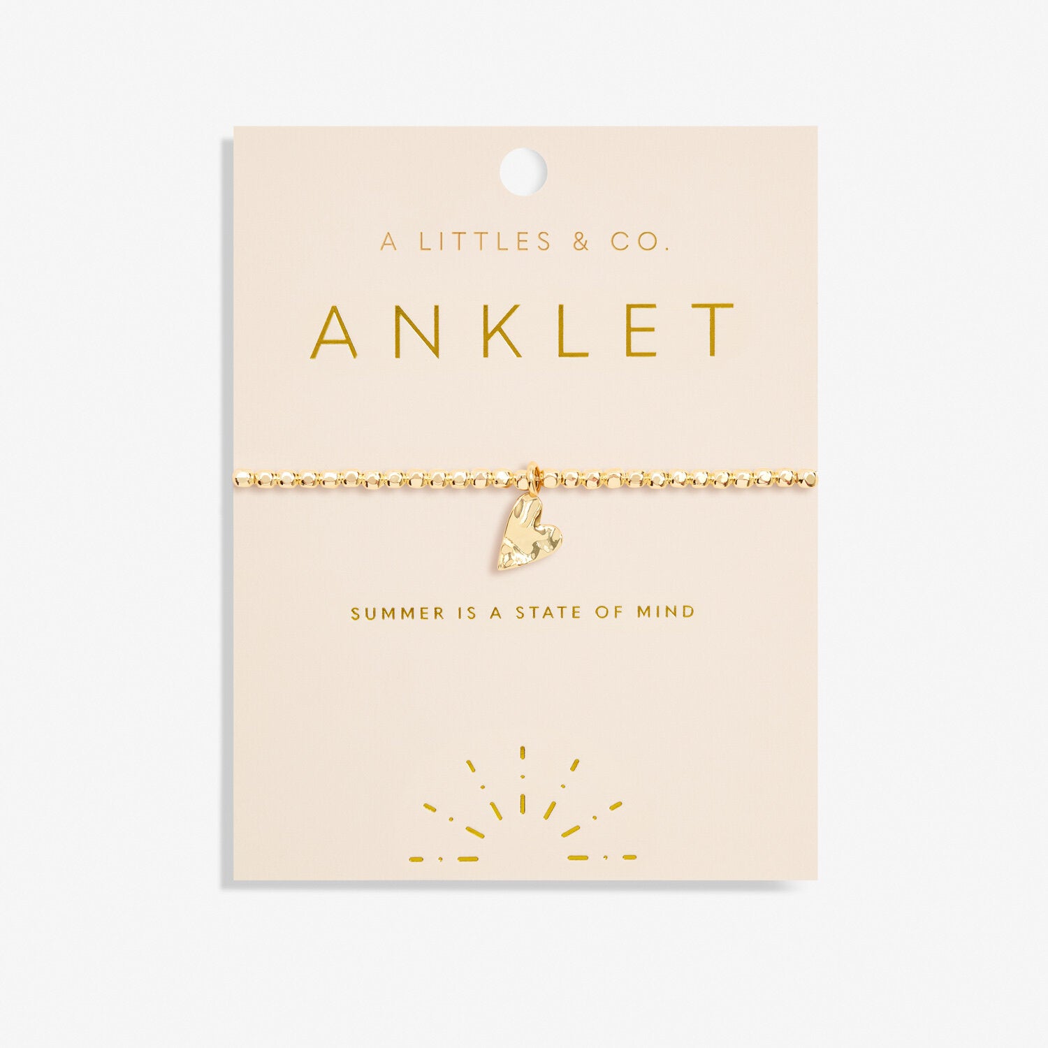 Hammered Heart Anklet