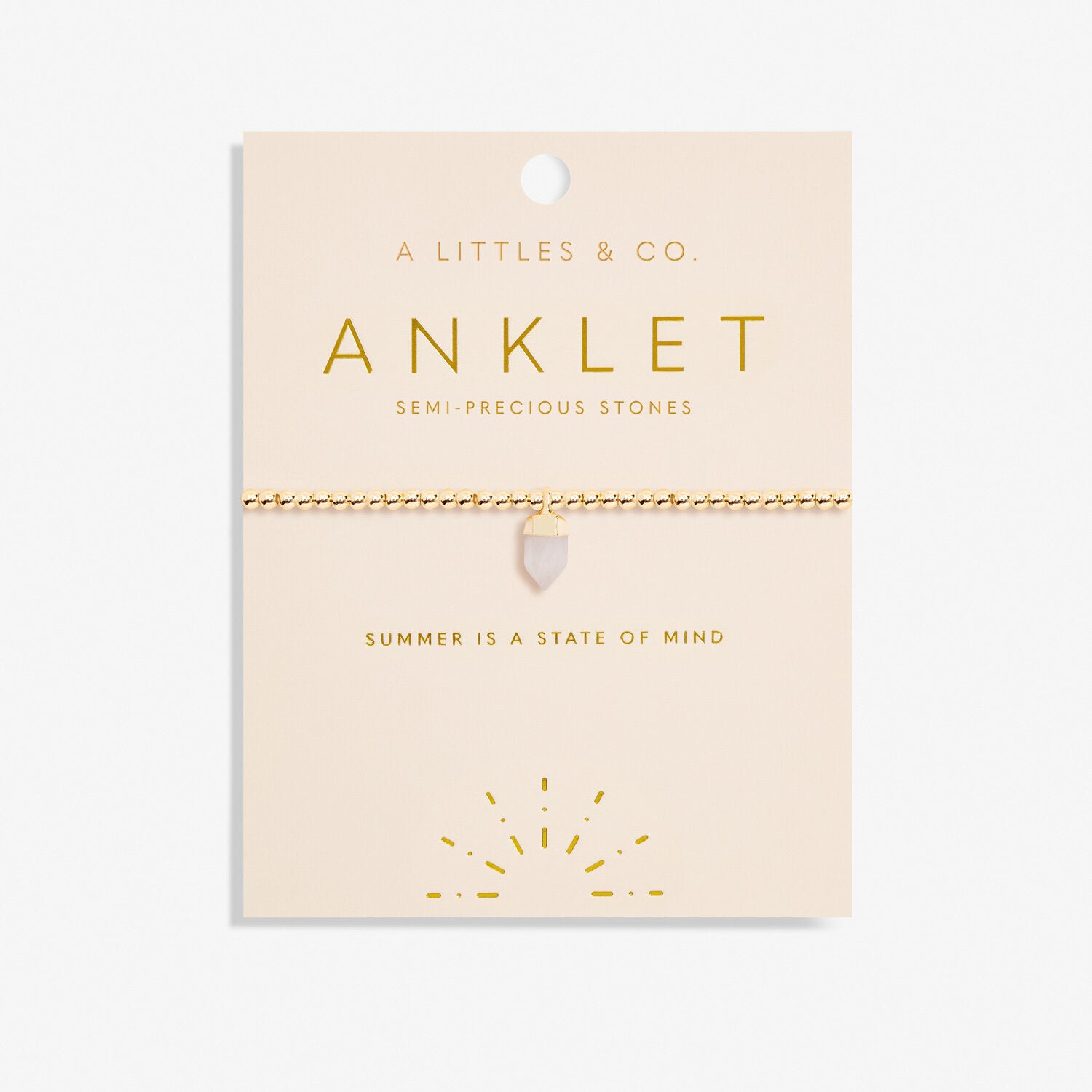 Rose Quartz Crystal Anklet