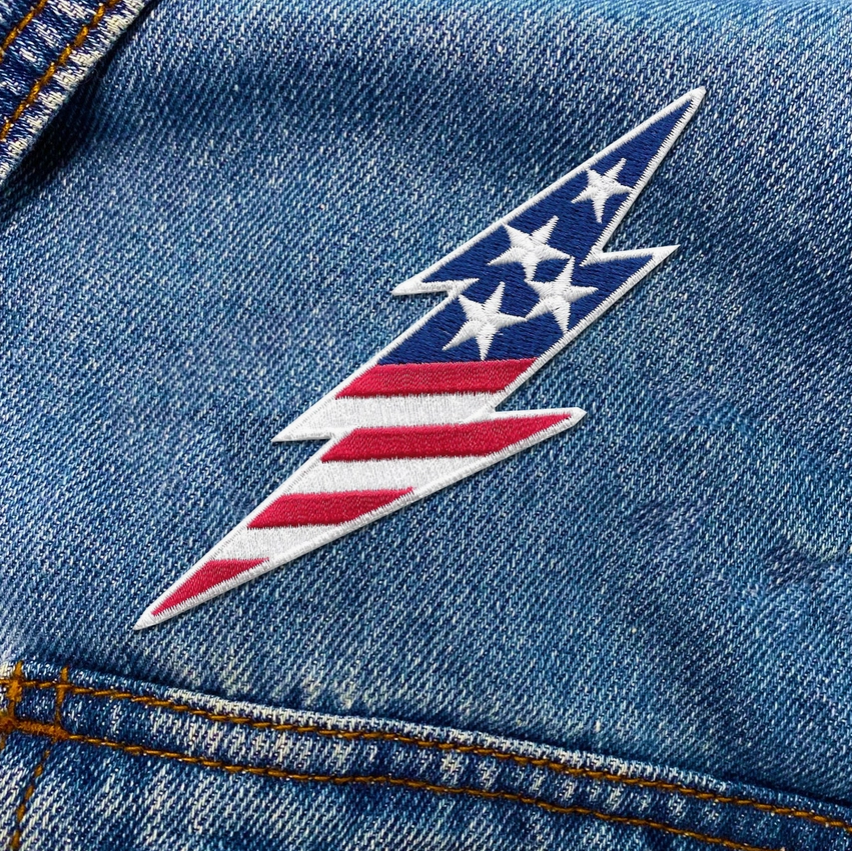 USA Lightning Bolt Patch