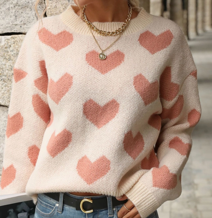 Valentines Day Knit Sweater - S