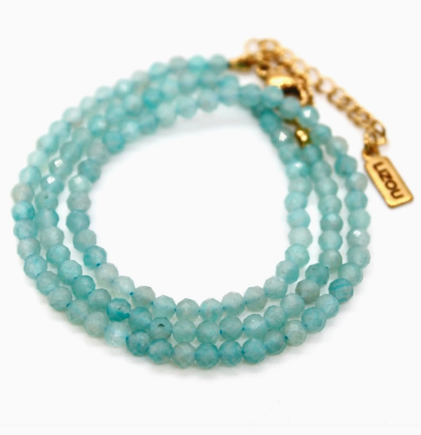 Short Amazonite Simple Stone Necklace