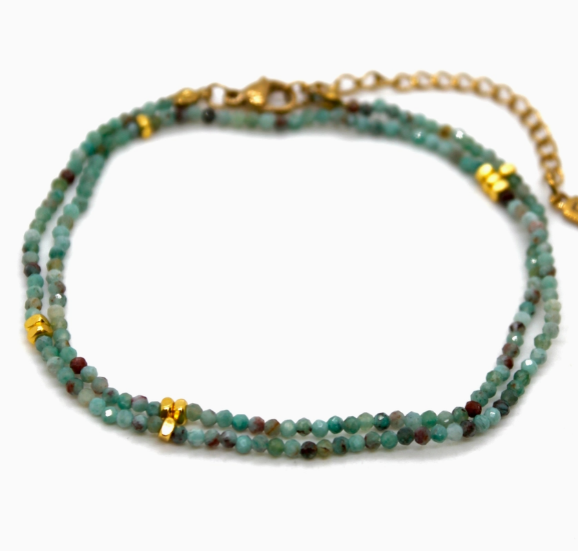 Phoenix Stone/Gold Short Necklace