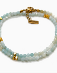 Gradient Amazonite Stone/Gold Necklace