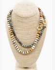 Knotted Faceted Short Amazonite Necklace