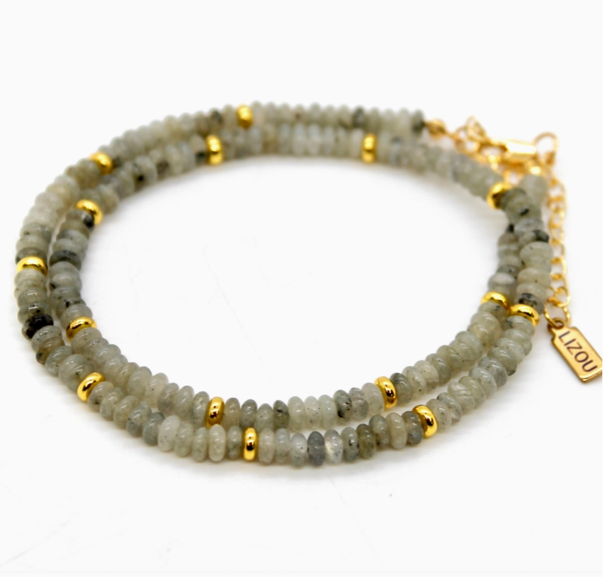 Labradorite + Gold Necklace