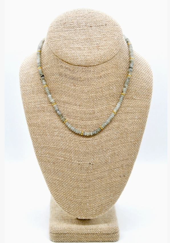 Labradorite + Gold Necklace