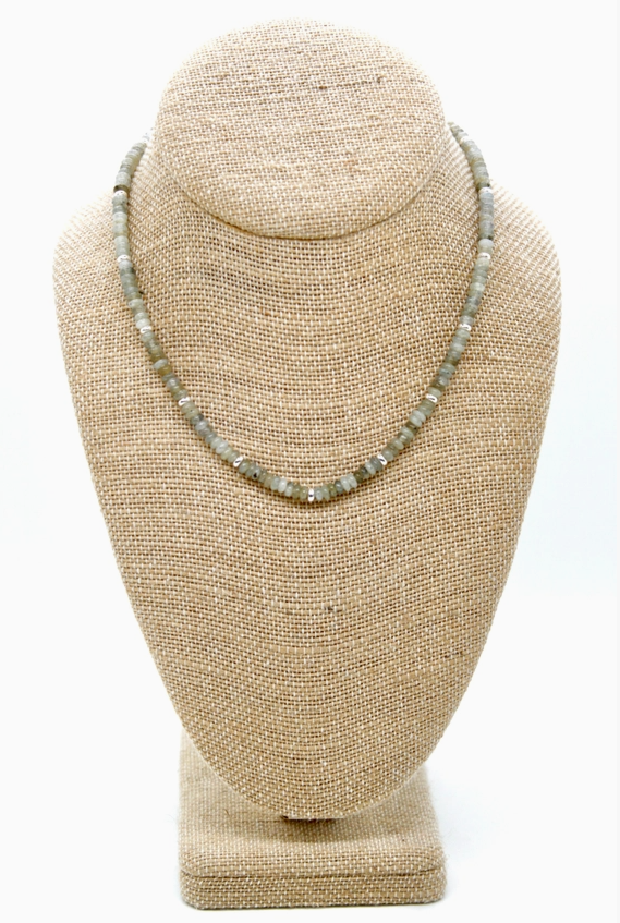 Labradorite + Silver Necklace