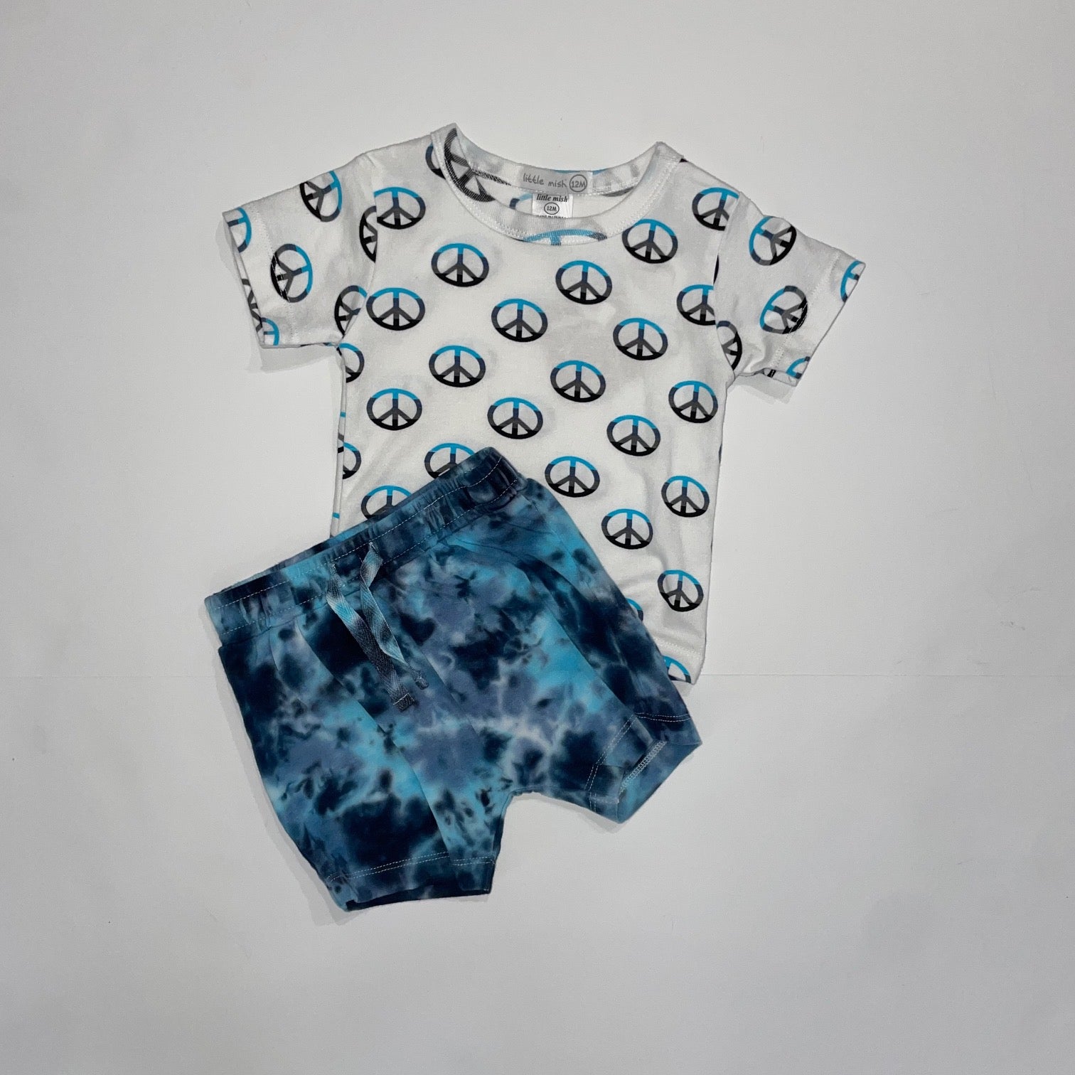 Peace Sign Shorts Set Baby 6M
