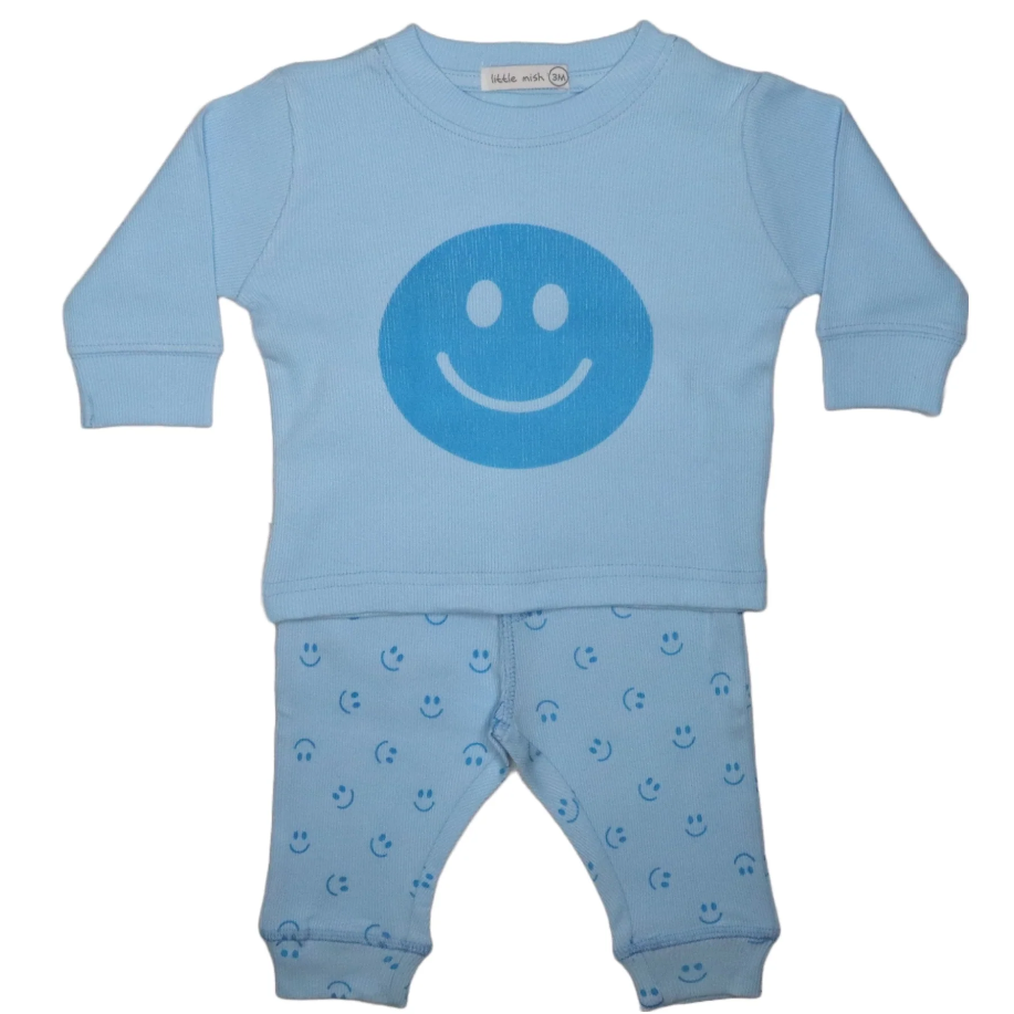 Blue Smiles Long Sleeve &amp; Pants Set NB