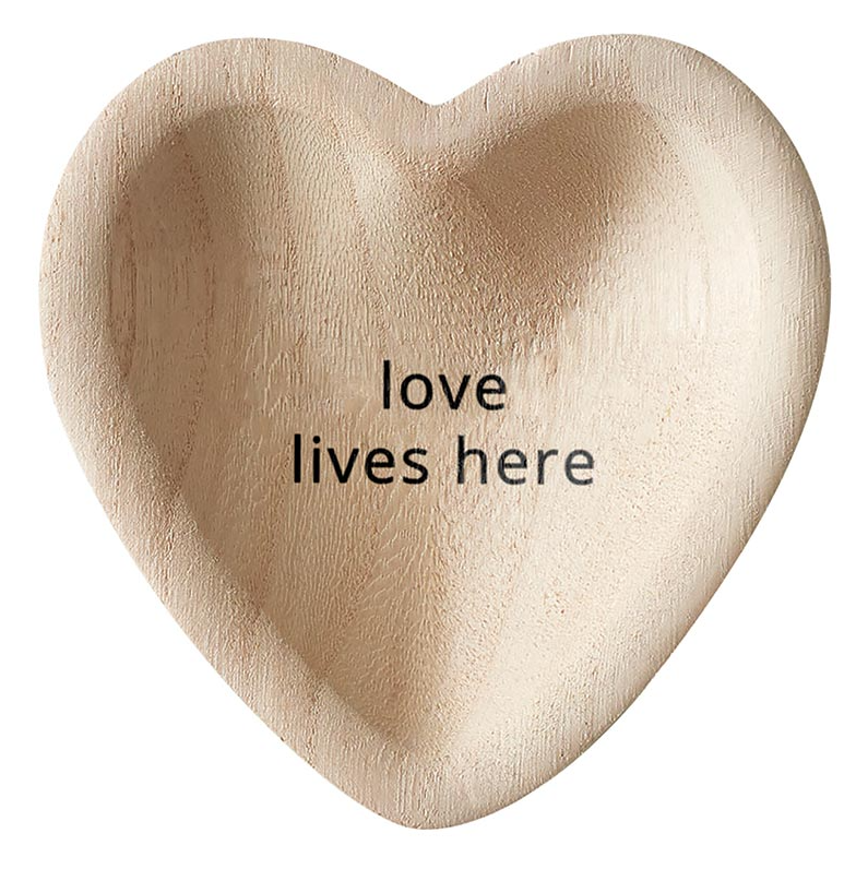 Love Lives Here Wooden Trinket Tray