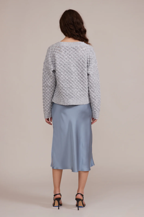 Finely Textured Sweater - Grey