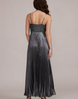 Rose Pleated Dress - Silver