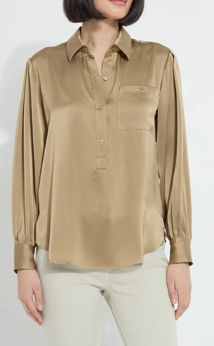 Mabel Collared Shirt Golden Olive