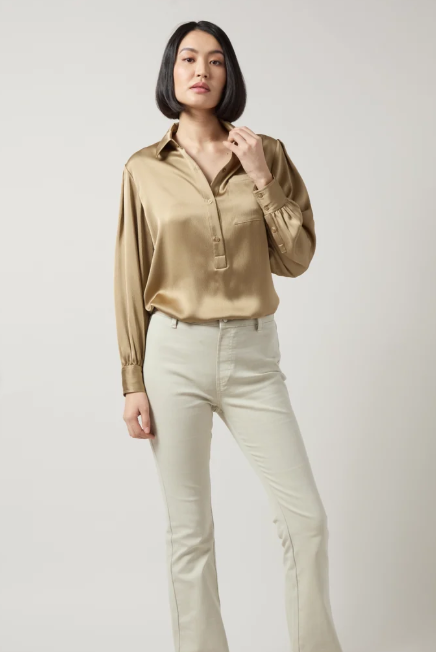 Mabel Collared Shirt Golden Olive