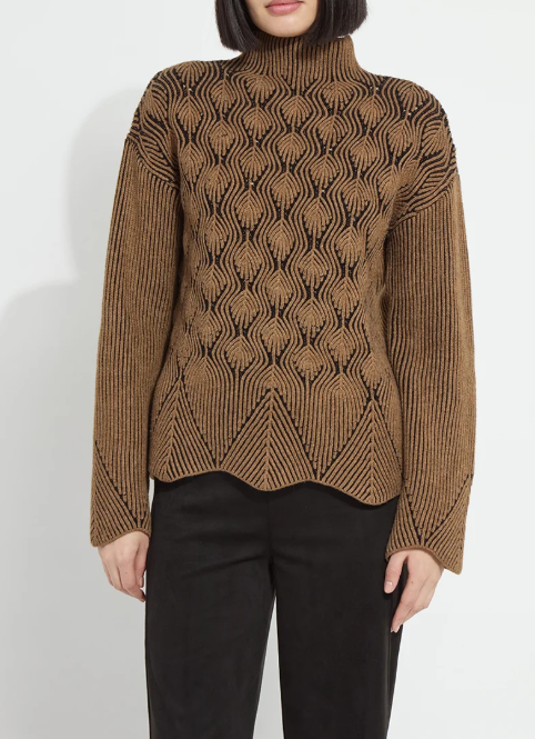 Rhea Cozy Rib Scallop Edge Pullover