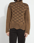 Rhea Cozy Rib Scallop Edge Pullover