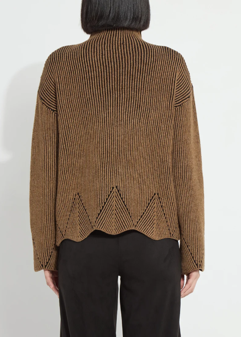 Rhea Cozy Rib Scallop Edge Pullover