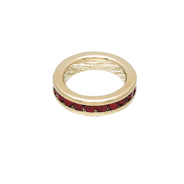 Birthstone Charm January (Garnet) Gold