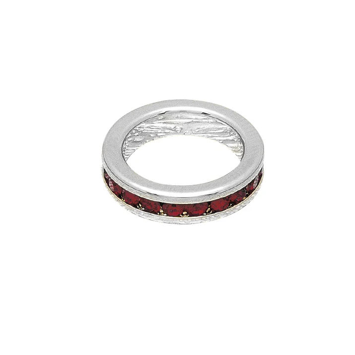 Birthstone C January (Garnet) White Gold