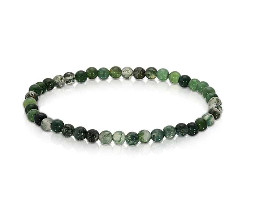 Moss Agate Mini Gemstone Bracelet
