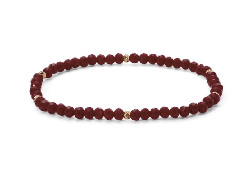 Maroon Mini Crystal Bracelet